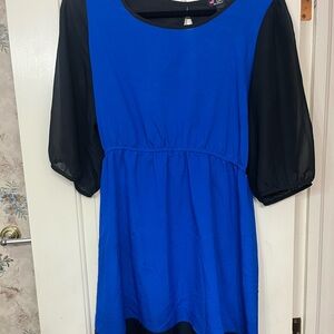 Blue and Black Dress